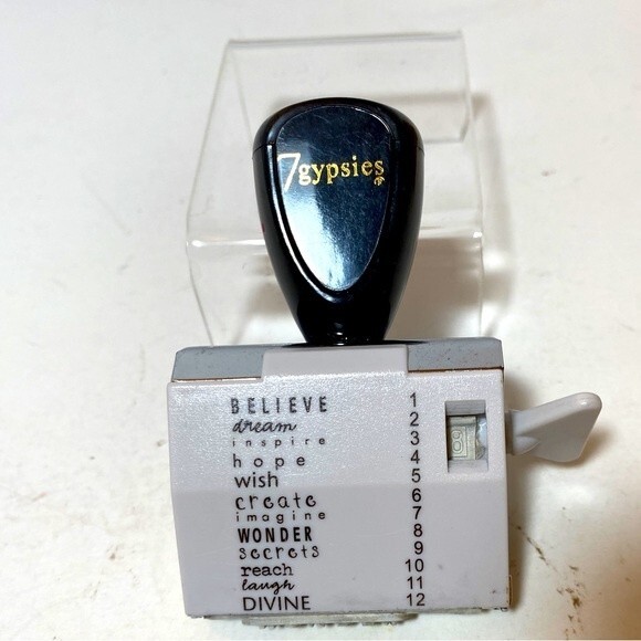 Rubber Stamp Multi Function Roller, 12 Phrases or Words - Picture 1 of 3